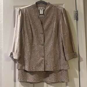 Beautiful women’s taupe colored suit suit